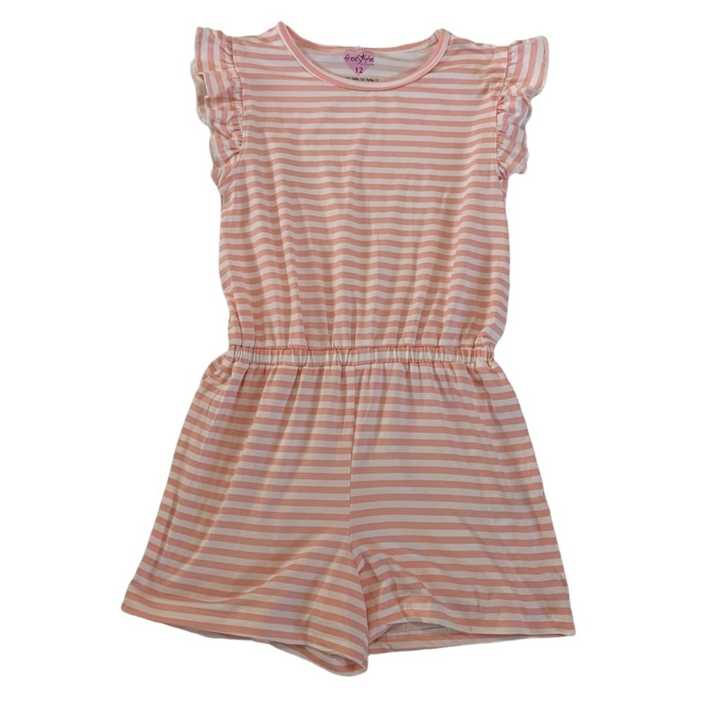 Freestyle Revolution Ruffle Stripes Romper Size 12